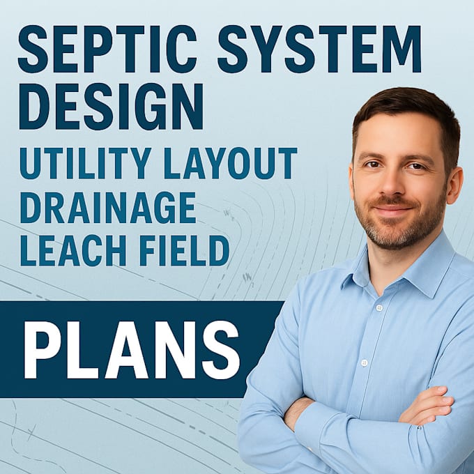 septic system design utility layout drainage leach field civil plans
