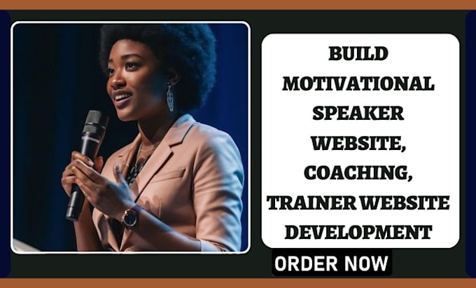 build motivational speaker website, coaching, trainer website development
