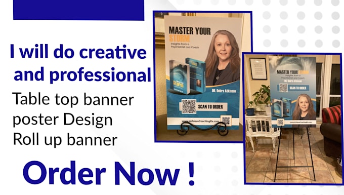 do poster design, table top and rollup banner design