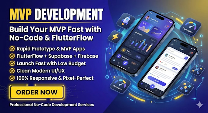 build a flutterflow no code mvp mobile app for android and ios