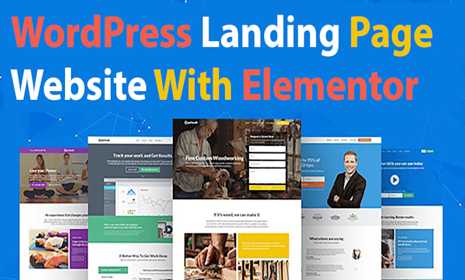 create wordpress landing page design website with elementor