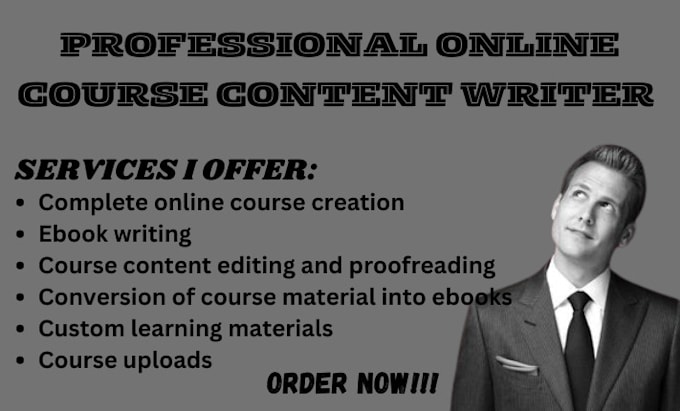 ghostwrite ebook online course, online course creation, course content creation