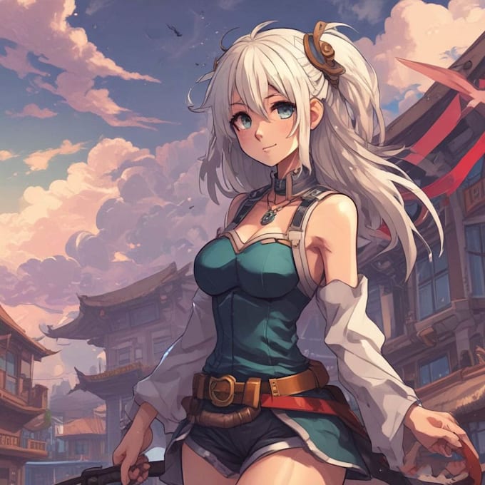 draw cute anime  character for you