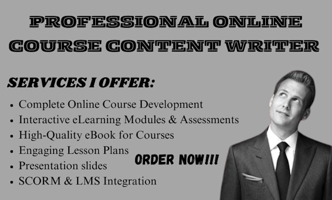 do online course creation, course content, ebook online course, elearning course