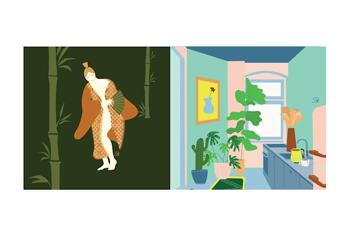 flat design 2d illustration vector line art isometric illustration for web app