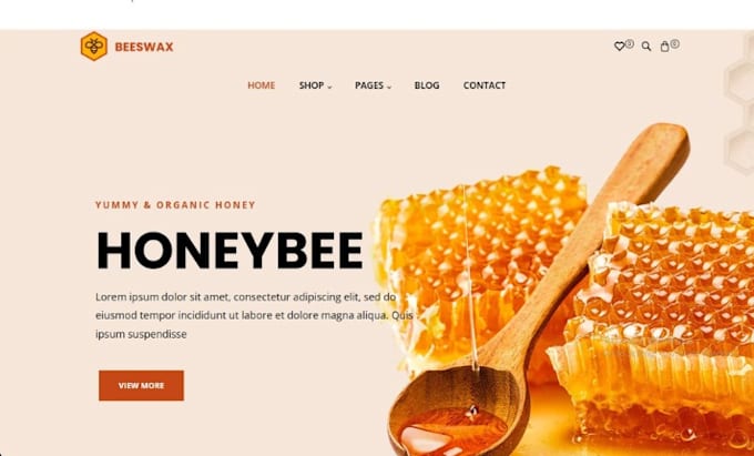 design honey shopify beekeeping store organic food website bee hive store