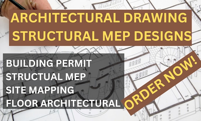 Do architectural drawing and structural mep designs,stamp for and ...