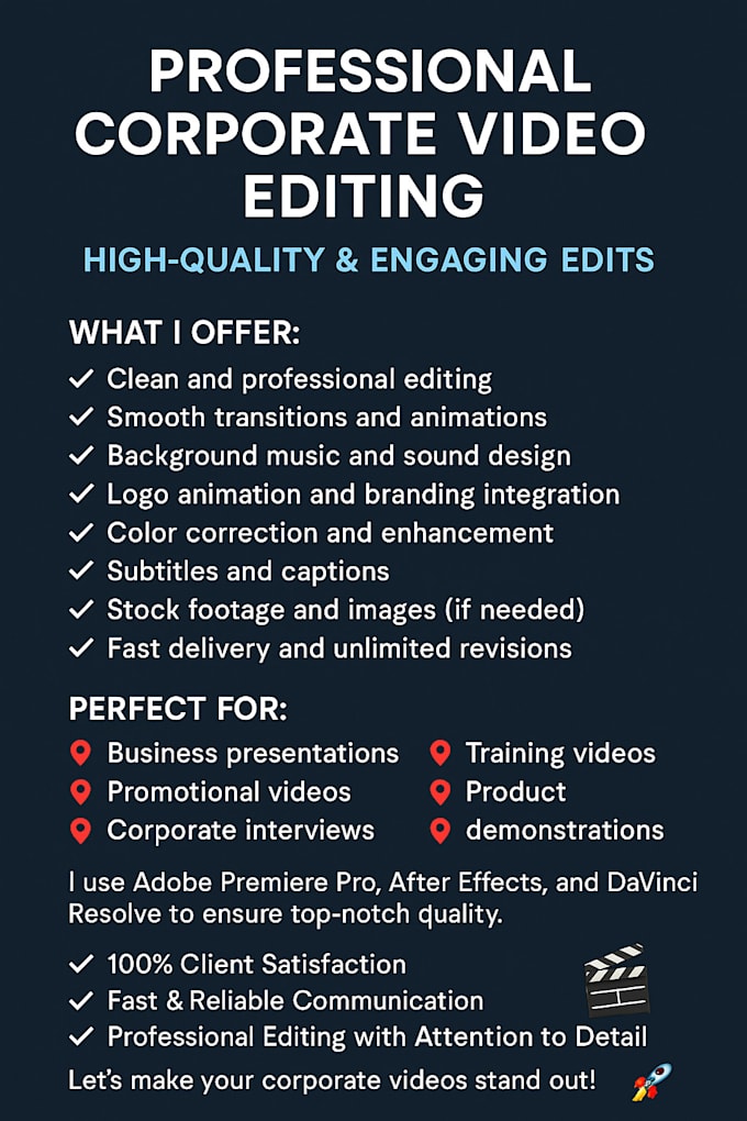 professional corporate video editing for businesses