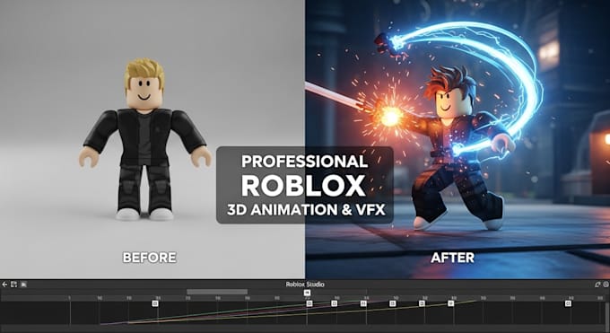 animate roblox characters with cinematic 3d animation, vfx, and studio combat
