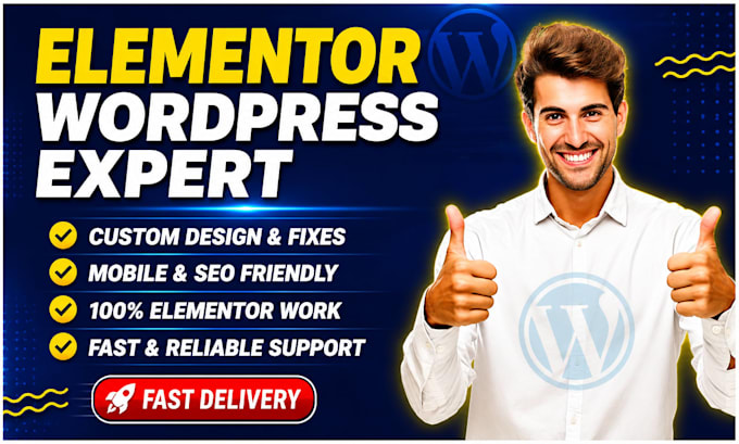 design and customize wordpress a elementor website