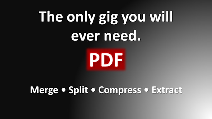 merge, split, compress, convert, extract data from PDF files