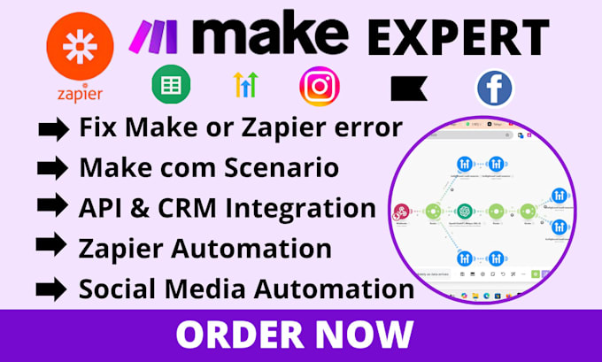 fix make com scenario automation zapier webhook make com ai automation expert