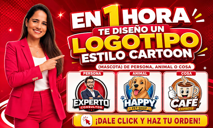 logo cartoon desing in 1 hour