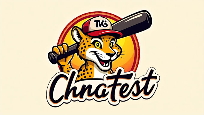 do high quality cheetah baseball logo with express delivery