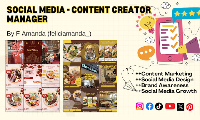 create a content planner and design posts for your social media