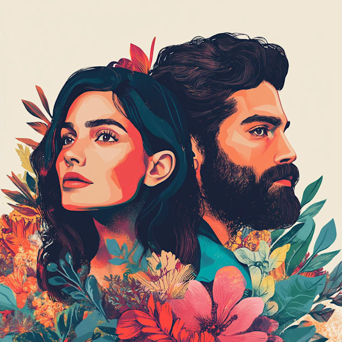 make couple portrait illustration