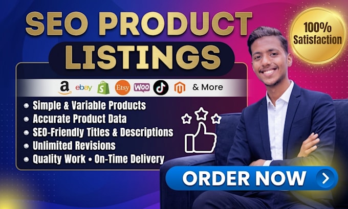 be product lister on ebay, amazon, shopify, etsy, tiktok