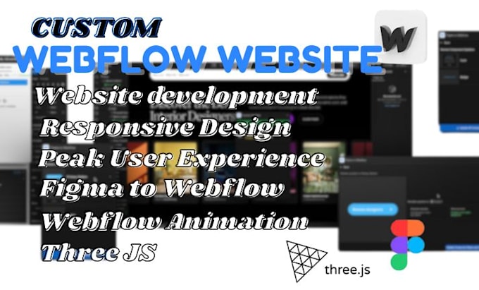 create 3d interactive webflow website 3d landing page using three js or gsap
