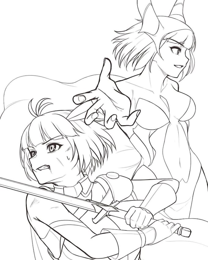 2d traditional frame by frame cartoon animation 2d line art 2d anime music video