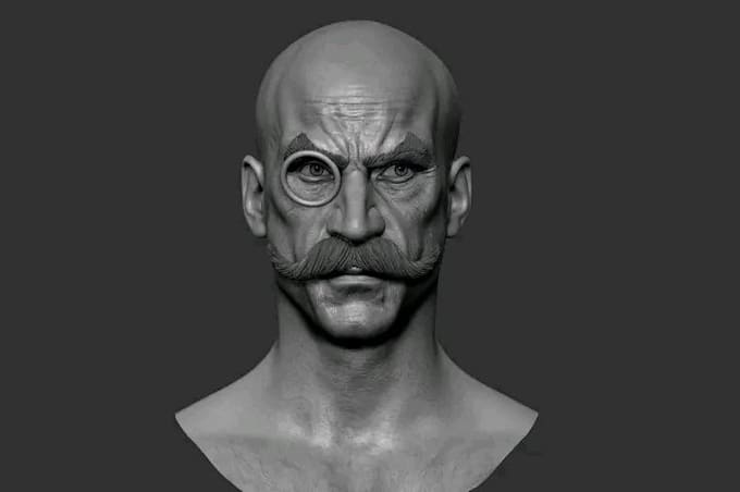 create 3d headsculpt, 3d face, 3d bust, 3d full body model character for game