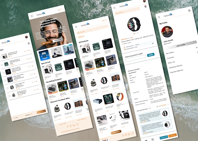 create electronics and gadgets store website figma expart