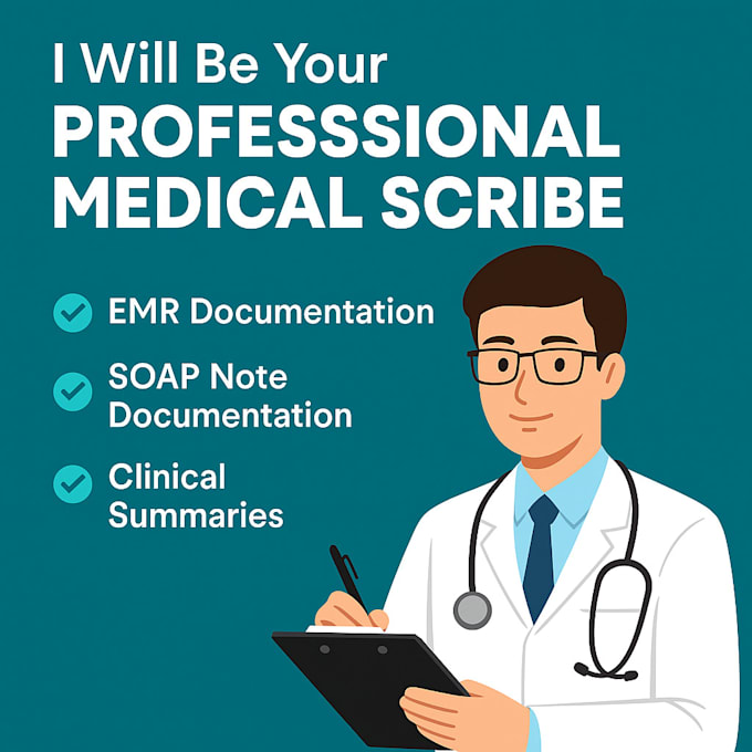 be your professional medical scribe and emr documentation expert