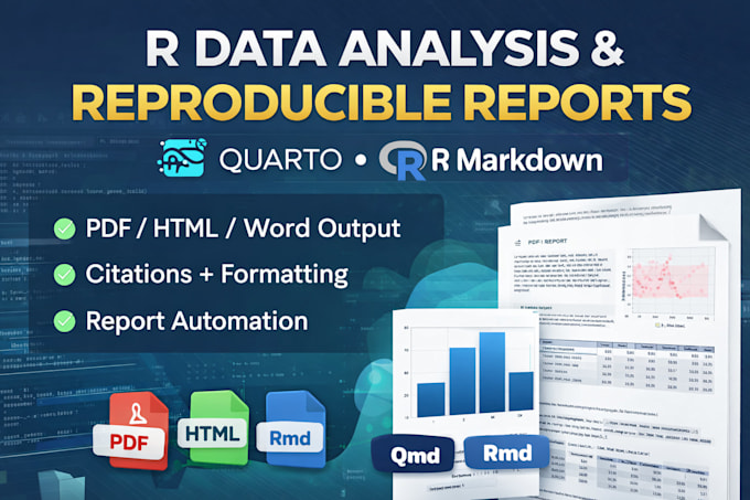 build reproducible quarto r markdown reports with tables and visuals
