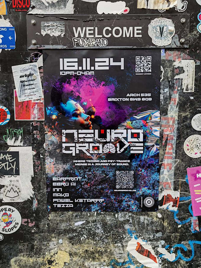 create a textured poster for your party or music band event