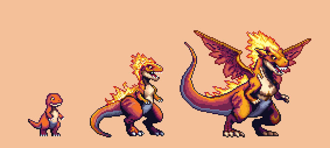 create best pixelart for you characters,monsters, backgrounds,tiles,animations