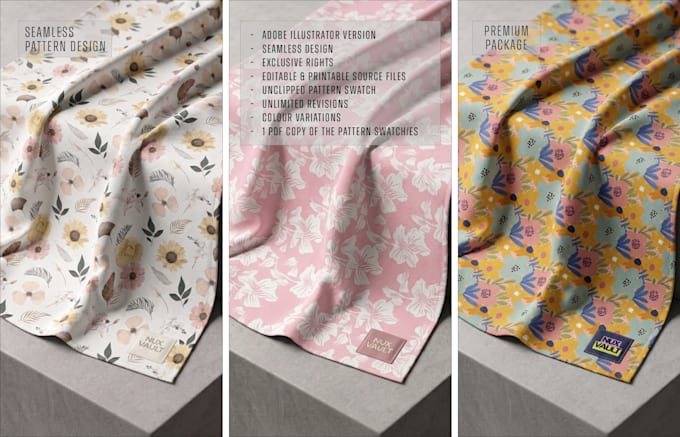 create seamless patterns for textiles, surfaces and more