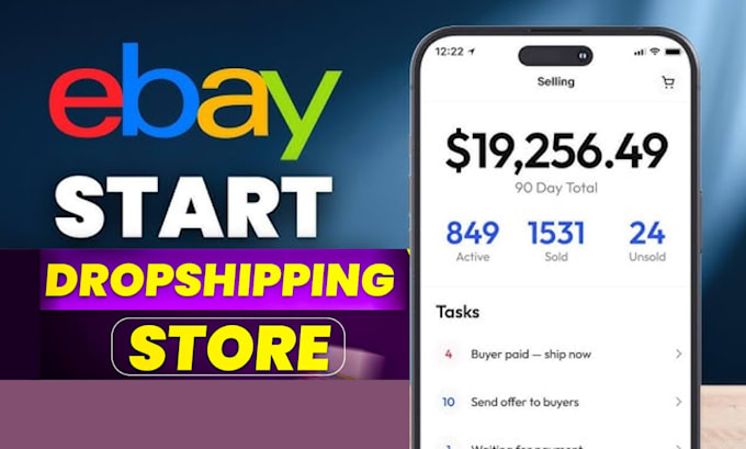 do ebay dropshipping, ebay 2 step dropshipping and ebay VA