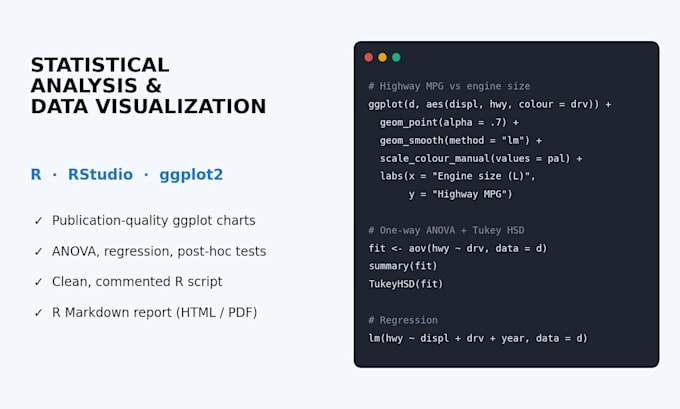 statistical analysis and data visualization in r and rstudio