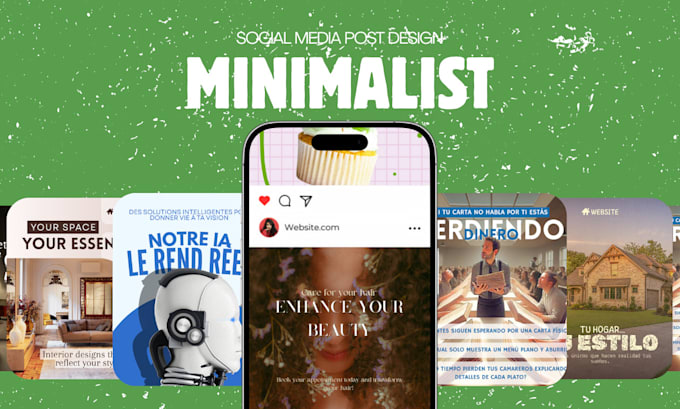 make clean and modern instagram post designs