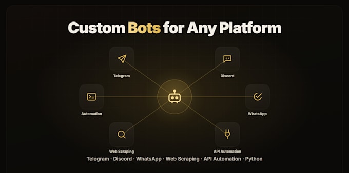 do web scraping web automation bot development telegram bot trading bot selenium