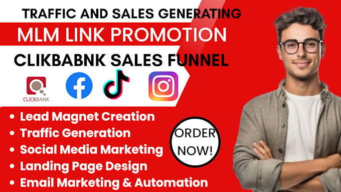 mlm affiliate link promotion, clickbank affiliate sales funnel, landing page