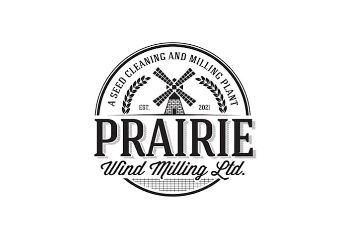 design farm seed cleaning milling logo
