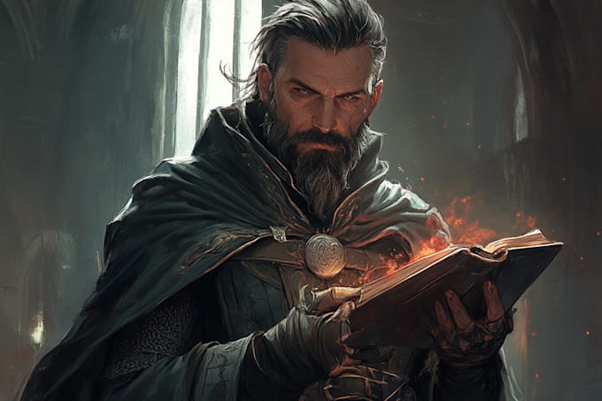 create a dnd art and d and d character for you
