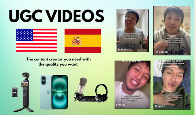 create ugc video ads in english or spanish for tiktok and instagram