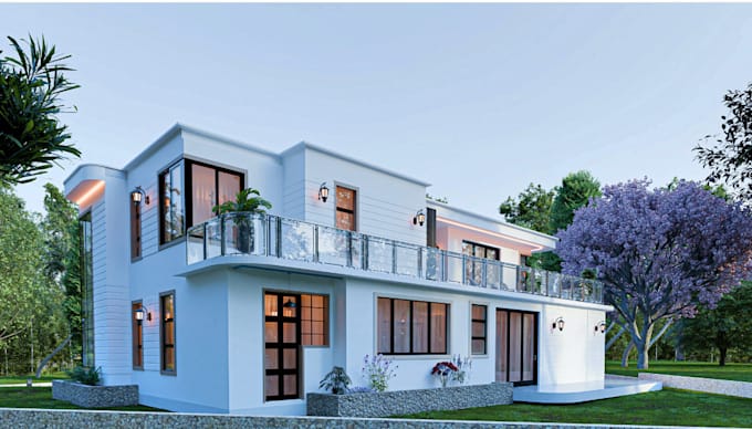 Reconstruct A House Reconstruct minimalist villa, gazebo,tiny home render,cgi real estate ...