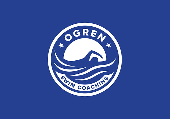 design icon intelligence swim coach logo
