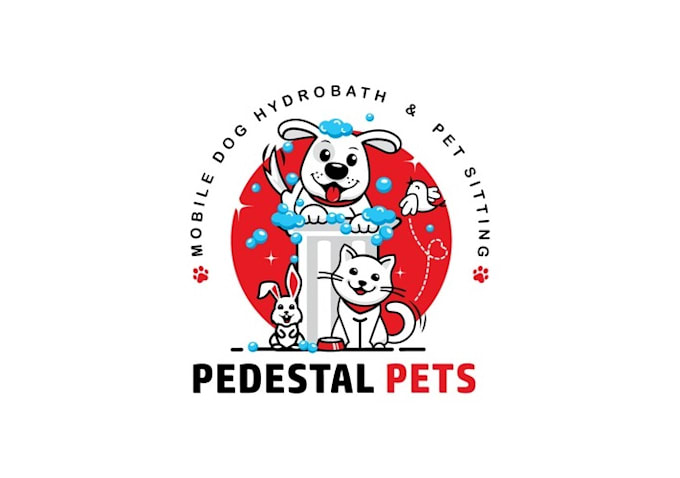 design memorable mobile dog wash trailer logo