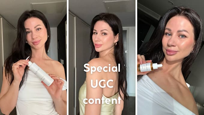 create video for social media ugc, instagram, tiktok