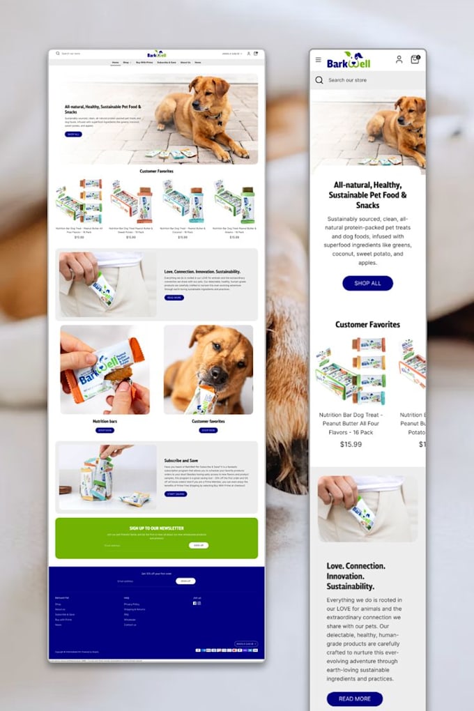 build shopify or shopbase dropshipping website, pet store pet website design