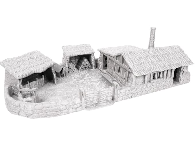 remold 3d terrain medieval,tabletop fantasy stl sci fil environment dnd 3d print