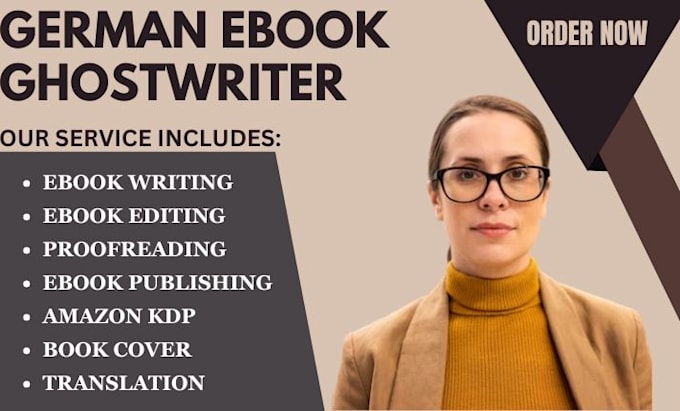 be your native german ghostwriter, ebook writer, fiction or non fiction book kdp