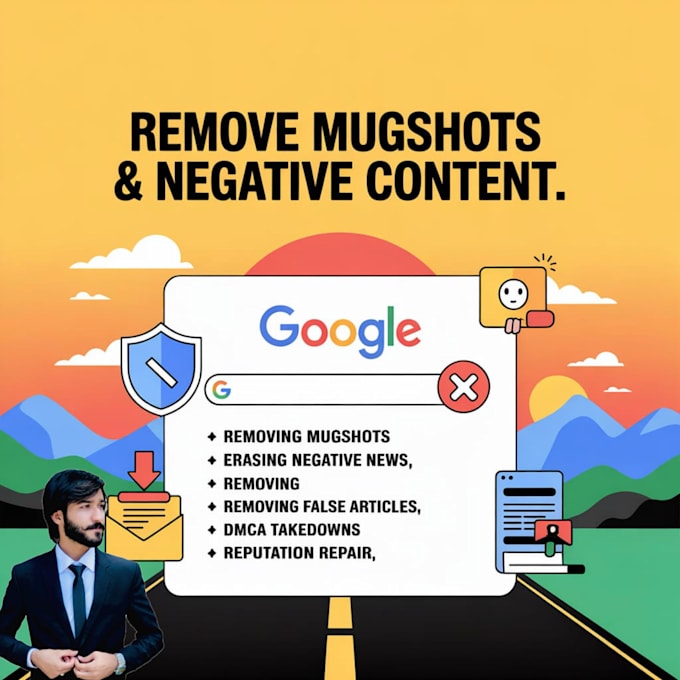 permanently remove mugshots, cases, articles, delete news link blogs from google