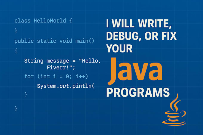 write, debug, or fix your java code or assignments