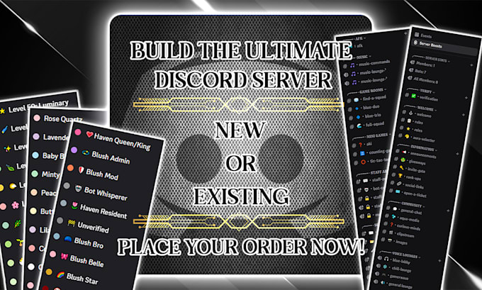 build a discord server for you, any kind any language