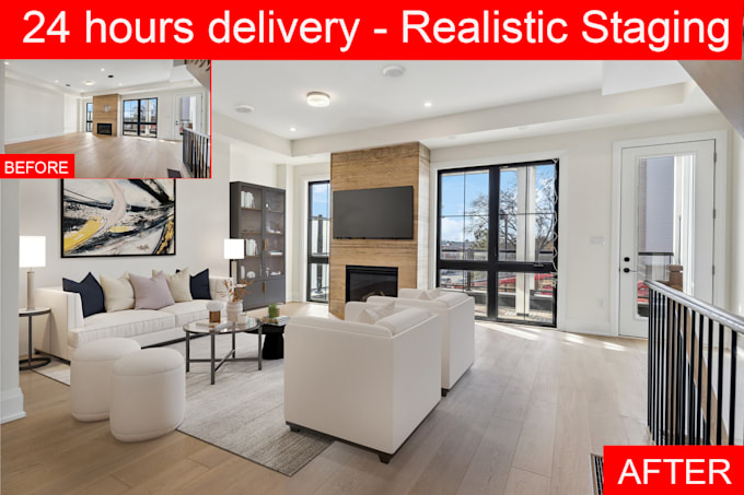 do realistic virtual staging and virtual renovation within 12 to 24 hours