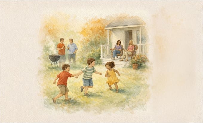 create watercolor kids illustrations book